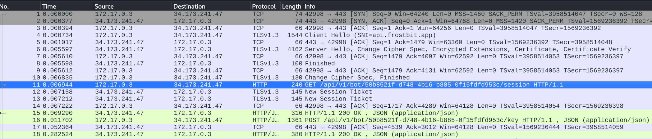 Wireshark successfully decrypted the TLS1.3 packets